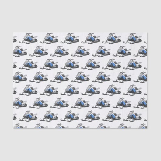 スノーモービル漫画イラストレーション 薄葉紙 (正面)