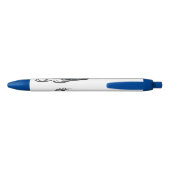 スノーモービル漫画イラストレーション 黒ボールペン (裏面)