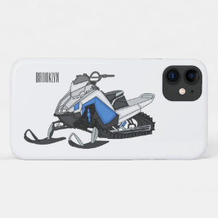 スノーモービル漫画イラストレーション iPhone 11 ケース