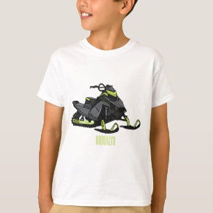 スノーモービル漫画イラストレーション Tシャツ