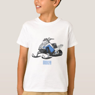 スノーモービル漫画イラストレーション Tシャツ