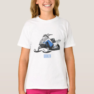 スノーモービル漫画イラストレーション Tシャツ