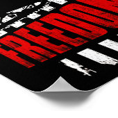 スノーモービル自由旗USA ポスター (角)