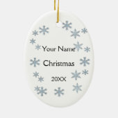 スノーモービル、それを雪ミシガンのクリスマスオーナメント セラミックオーナメント (裏面)