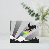 スノーモービル。スノートレイル。 ポストカード (スタンド正面)