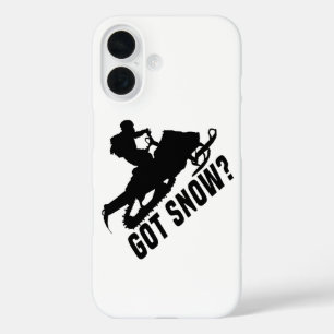 スノーモービル - スノーモービルギフトに雪が降る iPhone 16ケース
