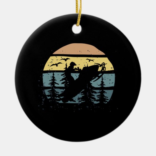 スノーモービル セラミックオーナメント (正面)