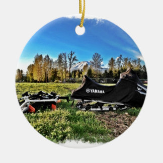 スノーモービル セラミックオーナメント