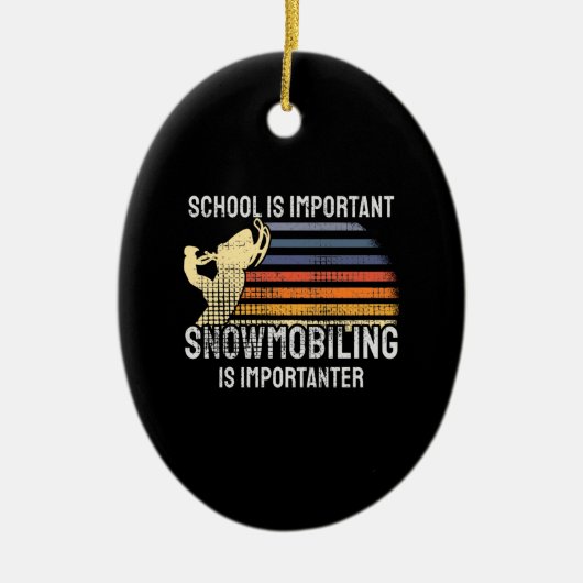 スノーモービル セラミックオーナメント (正面)