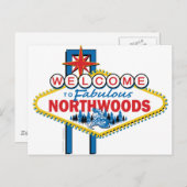 スノーモービル/ノースウッズへようこそ ポストカード (正面/裏面)