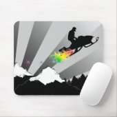 スノーモービル。パウダートレイル。 マウスパッド (マウス)