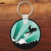 スノーモービル。パロ。サークル。 キーホルダー (正面)