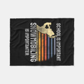 スノーモービル フリースブランケット (正面(横))