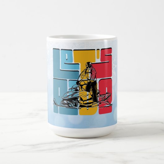 スノーモービル ライダー 引用 コーヒーマグカップ (中央)
