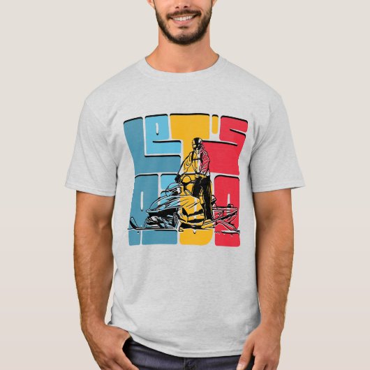スノーモービル ライダー 引用 Tシャツ (正面)