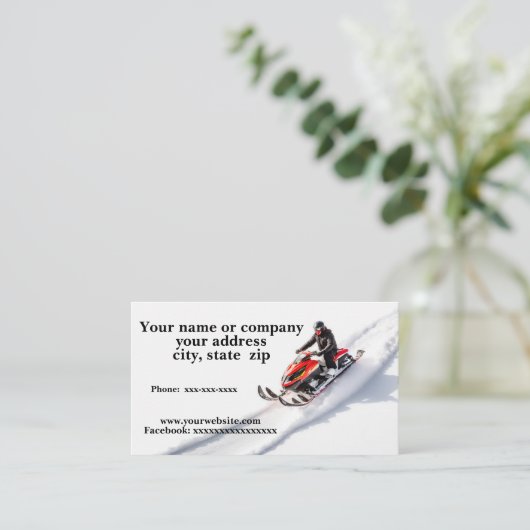 スノーモービル 名刺 (スタンド正面)