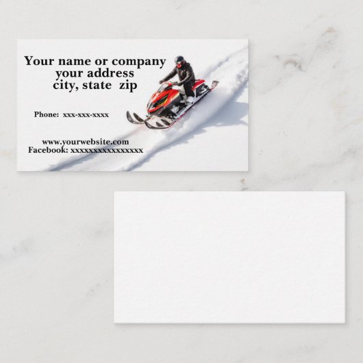 スノーモービル 名刺 (正面/裏面)