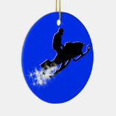 スノーモービル: 粉の道 セラミックオーナメント (右)