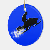 スノーモービル: 粉の道 セラミックオーナメント (左)