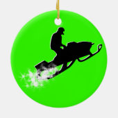 スノーモービル: 粉の道 セラミックオーナメント (裏面)