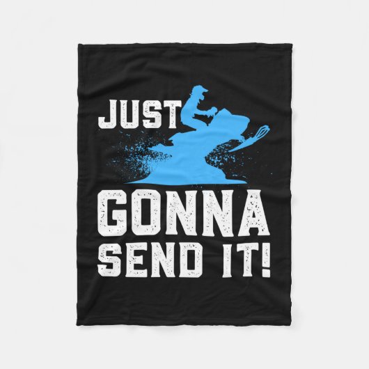 スノーモービル – 送信する フリースブランケット (正面)