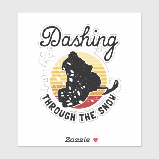 スノーモービル – 雪の中をダッシュイン シール (シート)