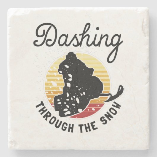 スノーモービル – 雪の中をダッシュイン ストーンコースター (正面)