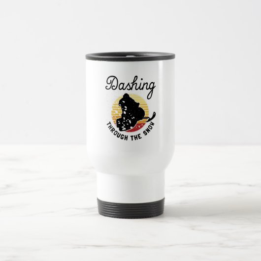 スノーモービル – 雪の中をダッシュイン トラベルマグ (中央)