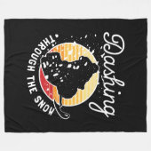 スノーモービル – 雪の中をダッシュイン フリースブランケット (正面(横))