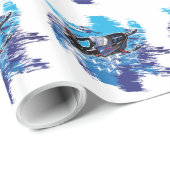 スノーモービル、雪、そり ラッピングペーパー (ロールコーナー)