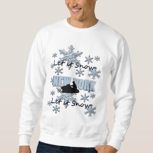 スノーモービルLET IT SNOW NEW YORK スウェットシャツ (正面)