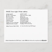 スノーライト ポストカード (裏面)