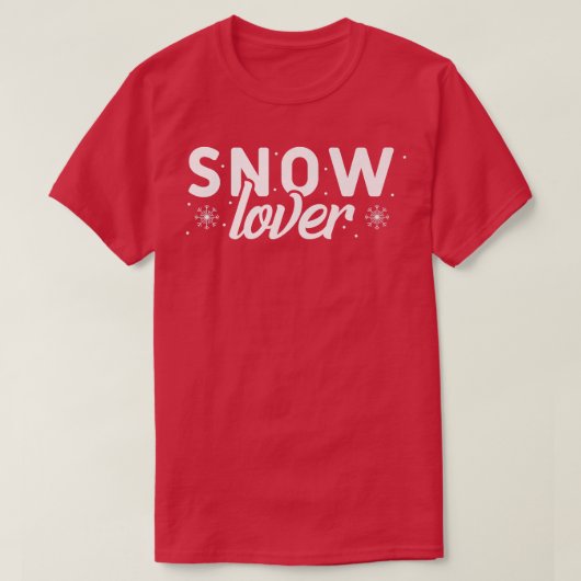 スノーラバーウィンターシーズン雪ゲーム恋人スノーフラック Tシャツ (デザイン正面)