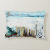 スノーランドスケープとアルズby Vincent vanゴッホ アクセントクッション (裏面)