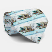 スノーランドスケープとアルズby Vincent vanゴッホ ネクタイ (ロール)