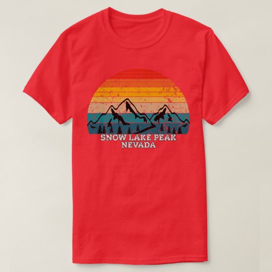 スノーレイクピークネバダ山脈 Tシャツ (デザイン正面)