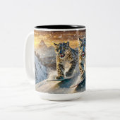 スノーレオパーズシュレッダーデザインバイリッチアミンギル ツートーンマグカップ (正面左)