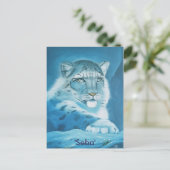 スノーレオパードの「セバ」 ポストカード (スタンド正面)