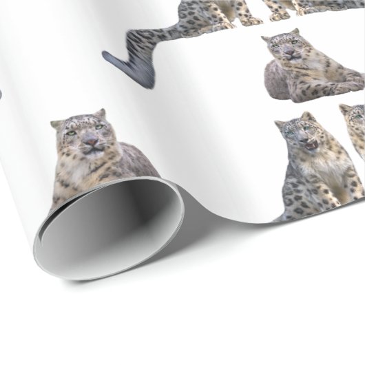 スノーレオパードフレンジラッピング紙（カラーを選択） ラッピングペーパー (ロールコーナー)