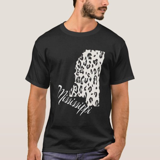 スノーレオパードミシシッピーホーム州 Tシャツ (正面)