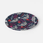 スノーレオパード紙プレート ペーパープレート (アングル)