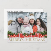 スノーレッドパッケージ メリークリスマス 冬の写真 シーズンポストカード (正面/裏面)