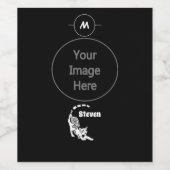 スノーレパードパイスリーベンガル猫ヨガストレッチング ワインラベル (シングルラベル)