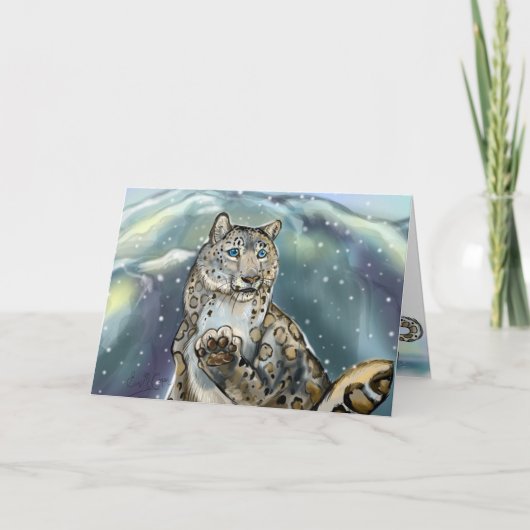 スノーレパード 〜冬のグリーティングカード シーズンカード (正面)
