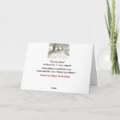 スノーレーンノーサンバーランドイングリッシュメリークリスマス シーズンカード (裏面)