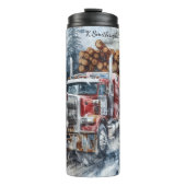 スノーログトラック冬場 タンブラー (正面)