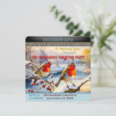 スノーロビンズクリスマスパーティの招待状 招待状 (スタンド正面)