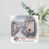 スノーヴィレッジブラックキャットクリスマス シーズンカード (スタンド正面)