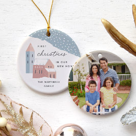 スノーヴィレッジ |新しいホーム初めてのクリスマス セラミックオーナメント