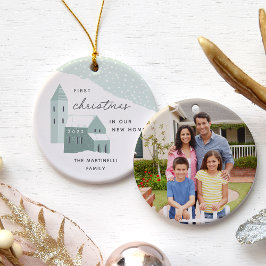 スノーヴィレッジ |新しいホーム初めてのクリスマス セラミックオーナメント